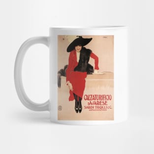 Italian Woman Fashion Shoes Ad Calzaturificio Di Varese by Leopoldo Metlicovitz Vintage Mug